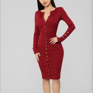 Fashion Nova vintage long sleeve dress